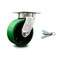 Service Caster 5 Inch Kingpinless Green Poly on Steel Wheel Swivel Caster with Swivel Lock SCC SCC-KP30S520-PUR-GB-BSL - alternate 1